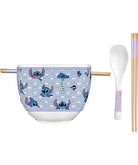 Disney Lilo &amp; Stitch Ramen Ceramic Bowl with Chopsticks &amp; Spoon Set 20 O... - $19.80