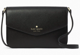 Kate Spade Sadie Envelope Crossbody Black Saffiano Leather K7378 NWT $279 FS - £77.61 GBP