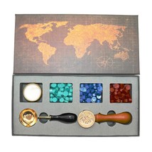 Wax Seal Stamp Set, Wax Seal Kit With Sealing Wax Beads,Brass Seal Stamp,Melting - $23.99