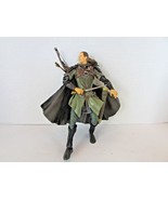 TOYBIZ 2002 LORD OF THE RINGS HELMS DEEP FIGURE W/CLOAK BOW ARROWS SWORD... - $14.80