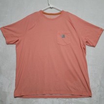 Carhartt Force Mens T Shirt 2XL XXL Orange Relaxed Fit Pocket Tee Casual... - £14.28 GBP