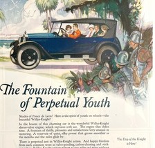 Willys Knight 1924 Overland Roadster Advertisement Automobilia Lithograp... - $1,116.94 MXN