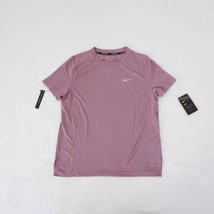 Nike Women Dri-FIT Miler Running Top Mesh Fabric AT4196-515 Dusty Mauve Size S - £18.28 GBP