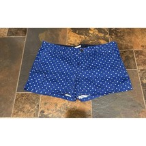 Size 18 Merona Women’s blue and white polka dot cotton shorts plus size - £11.39 GBP