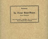 Restaurant La Ferme Saint Simon Menu Paris France A Michelin Guide Resta... - £38.08 GBP