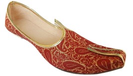 Mens Jutti Mojari Khussa Indian ethnic Wedding Flat Shoes US size 8-12 AV - £25.60 GBP
