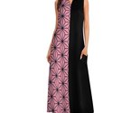 Asanoha Vertical Two Tone Sleeveless Loose Fit VNeck Long Dress (Size S ... - £22.12 GBP