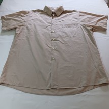 Van Heusen Regular Fit Men&#39;s Beige Wrinkle Free Button Up Shirt Size 17 - €8,95 EUR