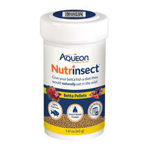 Aqueon Nutrinsect Betta Pellets 1.41 oz Fish Food Natural Insect Protein... - $14.84