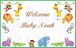 Jungle Baby Shower Edible Cake Topper Decoration - £10.21 GBP