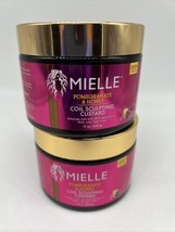 (2) Mielle Pomegranate &amp; Honey Coil Sculpting Custard Curly Hair 12oz - $19.13