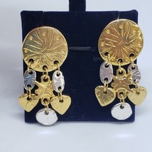 Vintage LADY REMINGTON Gold &amp; Silver Tone Stud EARRINGS  - $16.95