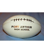 Vintage Ceramics White Football Bank w/Gold Trim-Port Arthur (TX) High S... - $20.00
