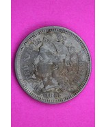 Hi Grade 1865 Three 3 Cent Nickel Scarce Semi Key Date Coin Same Coin In... - $41.01 CAD