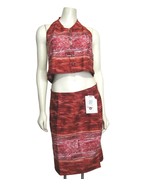 NWT Hilo Hattie Red Hawaiian Skirt and Halter Top 2 Piece Set Size Mediu... - $43.56