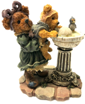 Boyds Bear Bearstone - Sissie &amp; Squirt Big Helper, Lil&#39; Sipper Figurine - $14.85