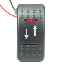 MOMENTARY Rocker Switch DPDT 20A 12vdc Lighted RED Lens Up/Down Arrows 7... - $8.75