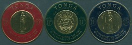 Tonga 1963 SG135-137 Polynesian Gold Coinage Airmail Stamps set of 3 MNH - $3.84