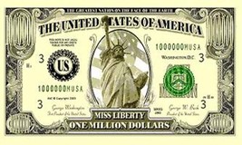 MILLION DOLLAR 3X5 FLAG banner BILL 446 wall sign money novelty polyeste... - $6.64