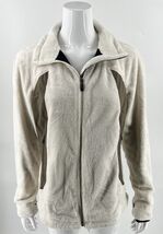 Columbia Womens Fleece Interchange Jacket Size L Cream Brown Full Zip Fu... - $44.55