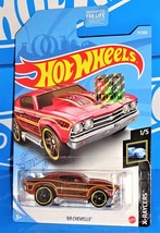 Hot Wheels 2021 Factory Set X-Raycers Series #77 &#39;69 Chevelle Clear Red w/ PR5s - £2.32 GBP