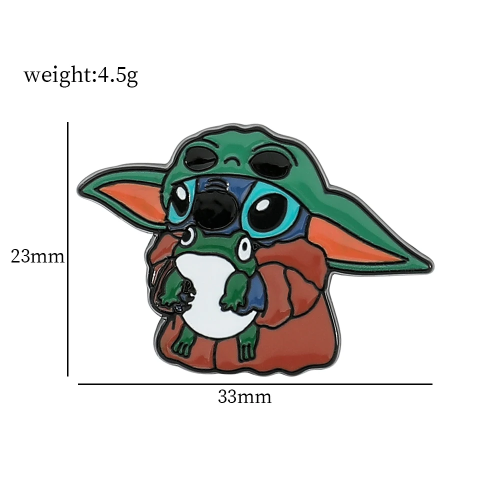 Stitch Lapel Pins for Backpack Accessories Cartoon Lilo Stitch -Yoda Bab... - $1.68