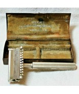 Antique 1912 Valet Autostrop Open Comb Safety Shaving Razor 1 Blade Meta... - $21.99