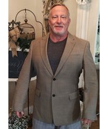 Tommy Hilfiger Suit Coat Jacket Blazer Beige Modern 42R Men's 100% Wool 2 Button - $39.99