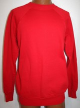 Vintage 80s PANNILL Red Blank Raglan Sleeve SWEATSHIRT XL Vtg Made In USA - $29.69