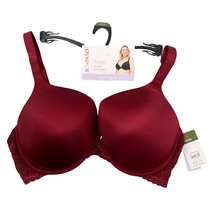 NEW Joyspun Plunge Bra Size 42DD Red Lace Panels Nylon Spandex Comfort S... - $8.99