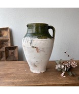 Antique Turkish Terracotta Vase - Vintage Pottery Clay Pot - £135.21 GBP