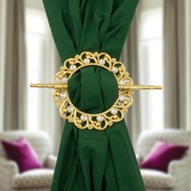 HEVSTIL Classical Style Quality Curtain Tieback Gold Curtain Tie with Ro... - £22.96 GBP