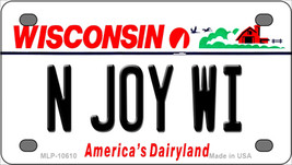 N Joy WI Wisconsin Novelty Mini Metal License Plate Tag - $14.95