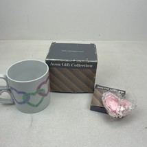 Avon Love Is Coffee Cup Mug Valentine&#39;s Gift Heart Shaped Handle Ceramic - £9.51 GBP