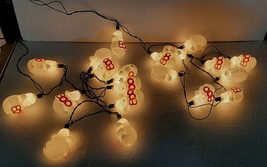 Blow Mold Ghosts String Lights 2 Strands Of 10 Lights Each White Wire Halloween - £14.05 GBP