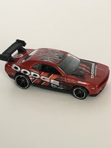 Hot Wheels Dodge Challenger Drift Car Metallic Red Spoiler Racing Graphi... - $2.99