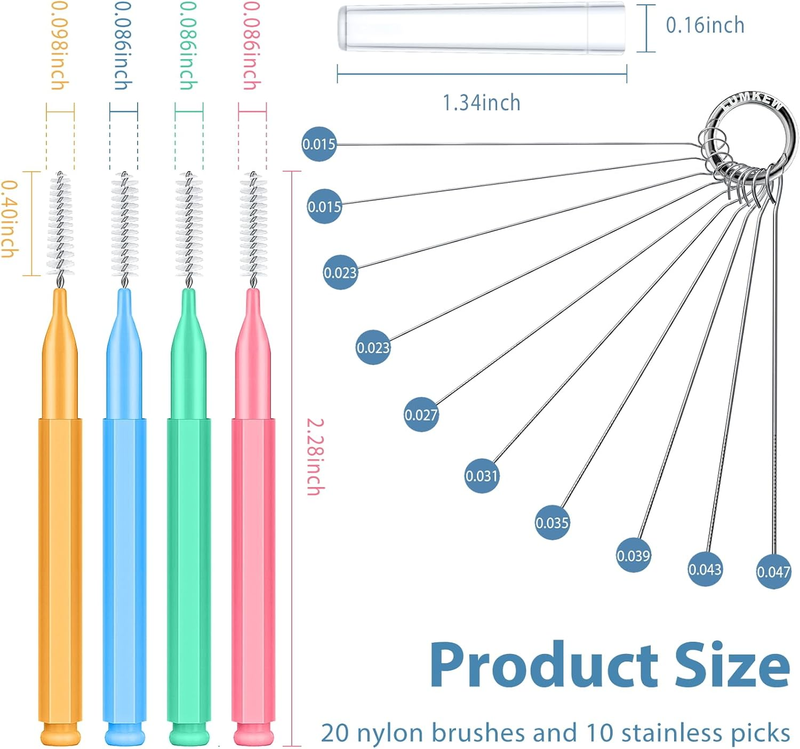 30Pcs Multiszie Shower Head Cleaner Tool, Shower Head Cleaning Brush for Small H Item image 2