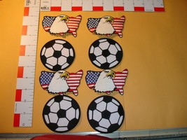 USA Flag with Eagle and Soccer ball patch set - £14.23 GBP