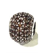Authentic PANDORA Pave Lights Brown Bead Charm 791051BCZ New  - €45,67 EUR