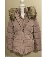 Calvin Klein Women’s Faux Fur Hood Pink Puffer Jacket Size Medium - $99.99