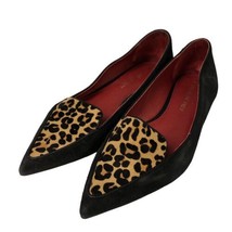 Shoes Of Prey Black Animal Leather Suede Print Pumps Sz 9W Women’s Wide ... - $48.51