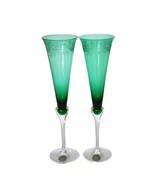 Lenox Holiday Gems Emerald Toasting Flutes Set Of 2 Mistletoe Champagne ... - $1,294.49 MXN