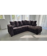 Kendal Modern Brown Stripe Fabric Sectional Sofa with Chaise - $1,488.00
