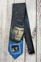 Star Trek Mr. Spock Live Long &amp; Prosper 53” Tie by Ralph Marlin 1994 Paramount - £10.65 GBP