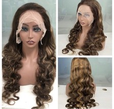 4/27  Honey Blonde Body Wave Hd Lace Front Wig 12-30 Inch Brazilian Hair Wigs - £123.85 GBP+