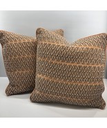 2 Eastern Accents Down Throw Pillows 18x18 Woven Pillow Covers &amp; Inserts... - $124.53 CAD