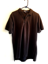 VTG. Polo Ralph Lauren Shirt L Brownish Faded 1/4 Zip Short Sleeve Spellout Rare - £37.32 GBP