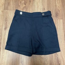 H&amp;M Womens Navy Blue Tweed Sailor Shorts Size 4 Small High Waist 4.5&quot; In... - £7.82 GBP