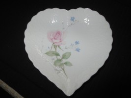 NIB MIKASA With Love APRIL ROSE Bone China 6&quot; x 6-1/4&quot; TRINKET DISH - $11.88