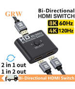 8K 60Hz HDMI-Compatible Switch Splitter Bi-Direction 1x2/2x1 HDMI-compat... - €5,73 EUR+
